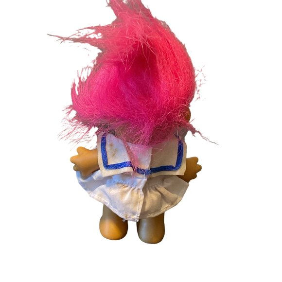 Russ Troll Doll With Pink Hair & Sailor Dress 4" - Picture 2 of 3